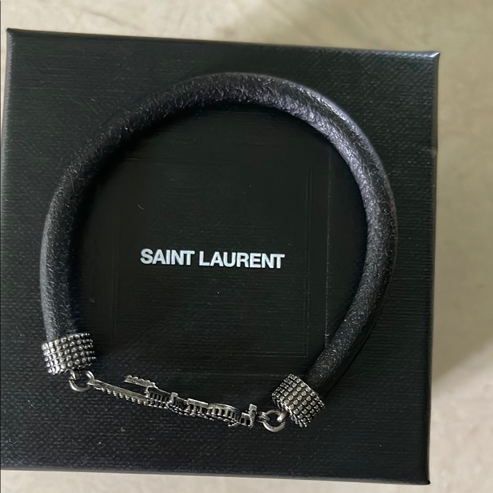 Saint Laurent Black and Silver Bracelet - Picture 2 of 4